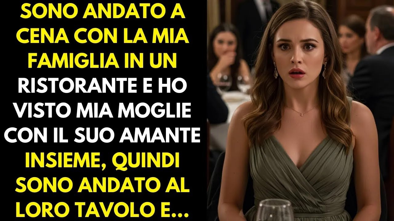 Sono andato a cena con la mia famiglia al ristorante e ho visto mia moglie con il suo amante insieme