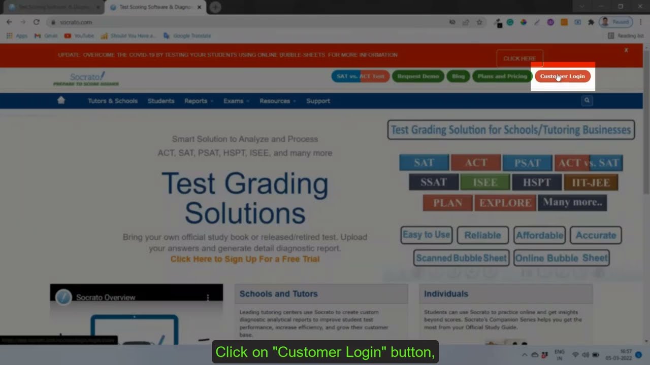 Online Practice Test (SAT,ACT, PSAT, SSAT) Bubble Sheet Grading.