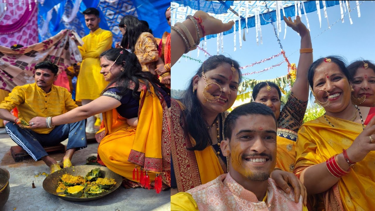 पहाड़ी रीति रिवाज | मंगल स्नान ( हल्दी - हाथ ) 😍