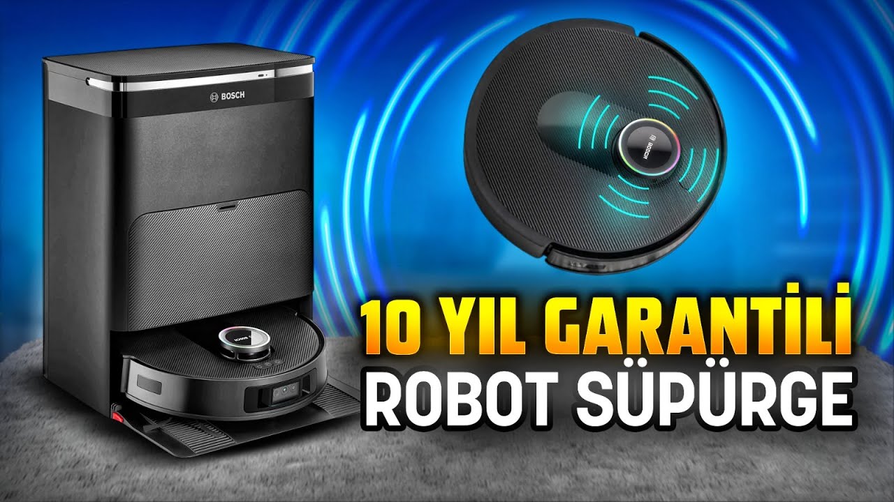 10 yıl motor garantili Bosch Spotless Max Cam Robot Süpüge!