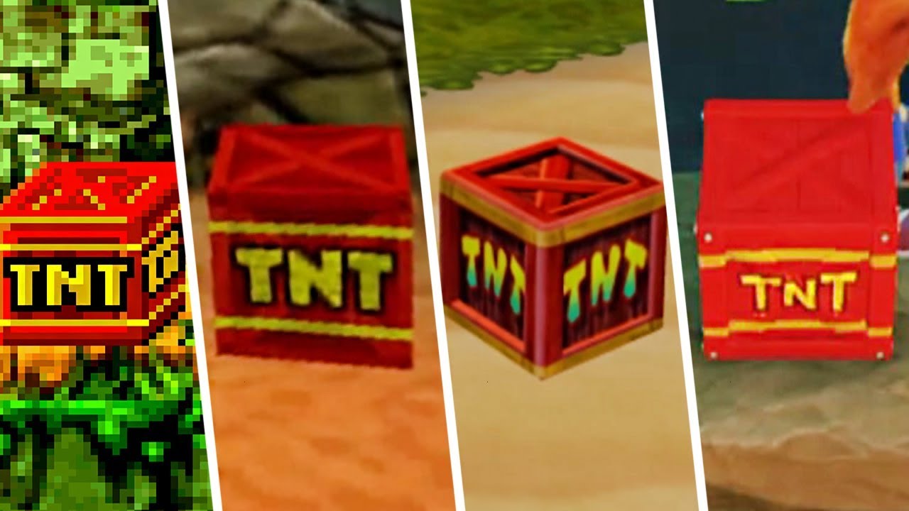 Evolution of the TNT in Crash Bandicoot Games - Updated HD