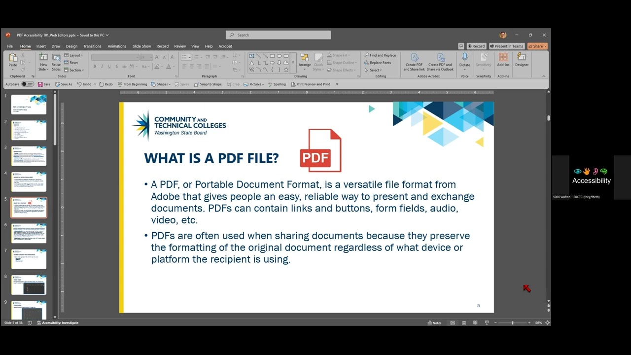 PDF 101 Training for SBCTC Web Editors January 2025
