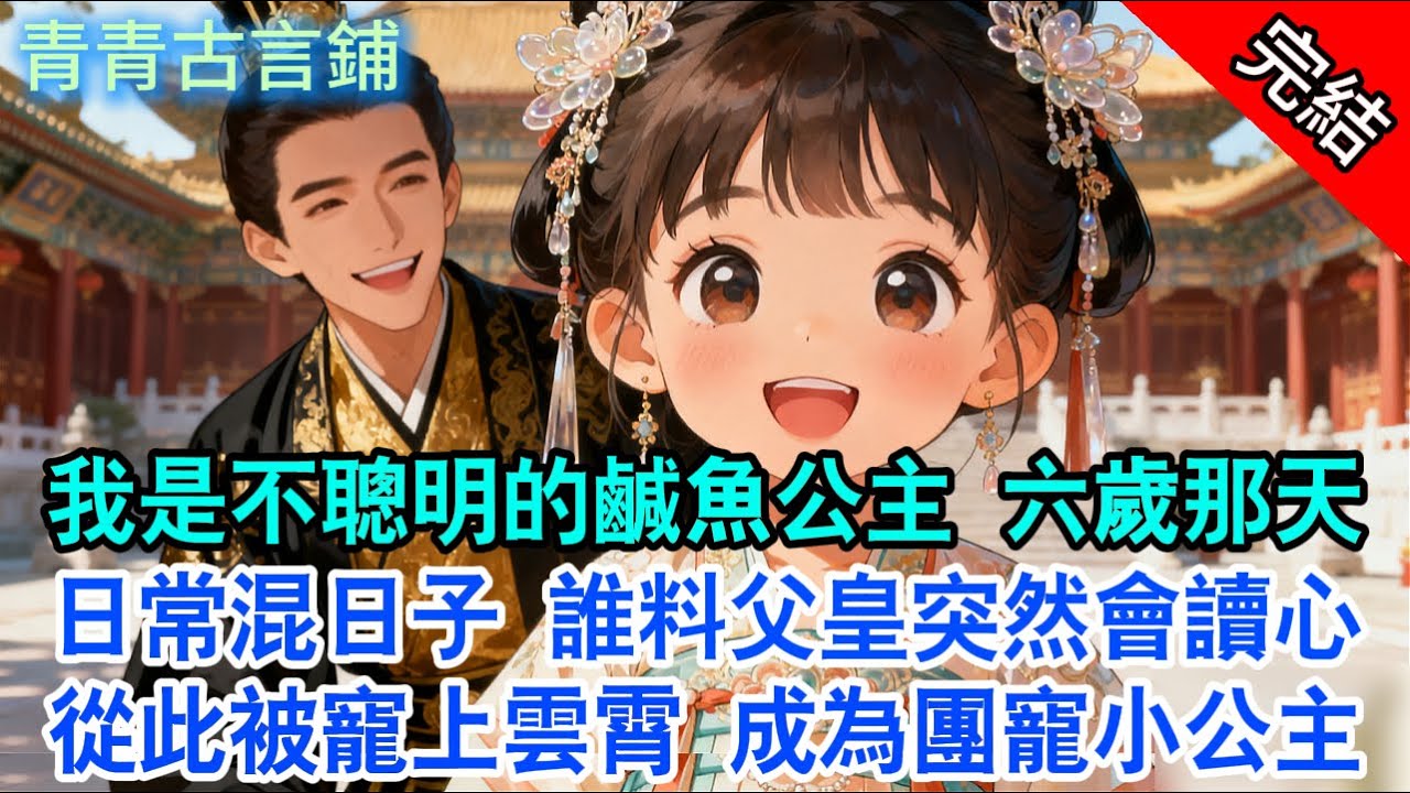 【完結古言】我是不聰明的鹹魚公主， 六歲那天日常混日子。誰料父皇突然會讀心！從此被寵上雲霄 成為團寵小公主。#古言 #完結 #甜寵 #小孩 #心聲 #皇宮 #公主 #穿越