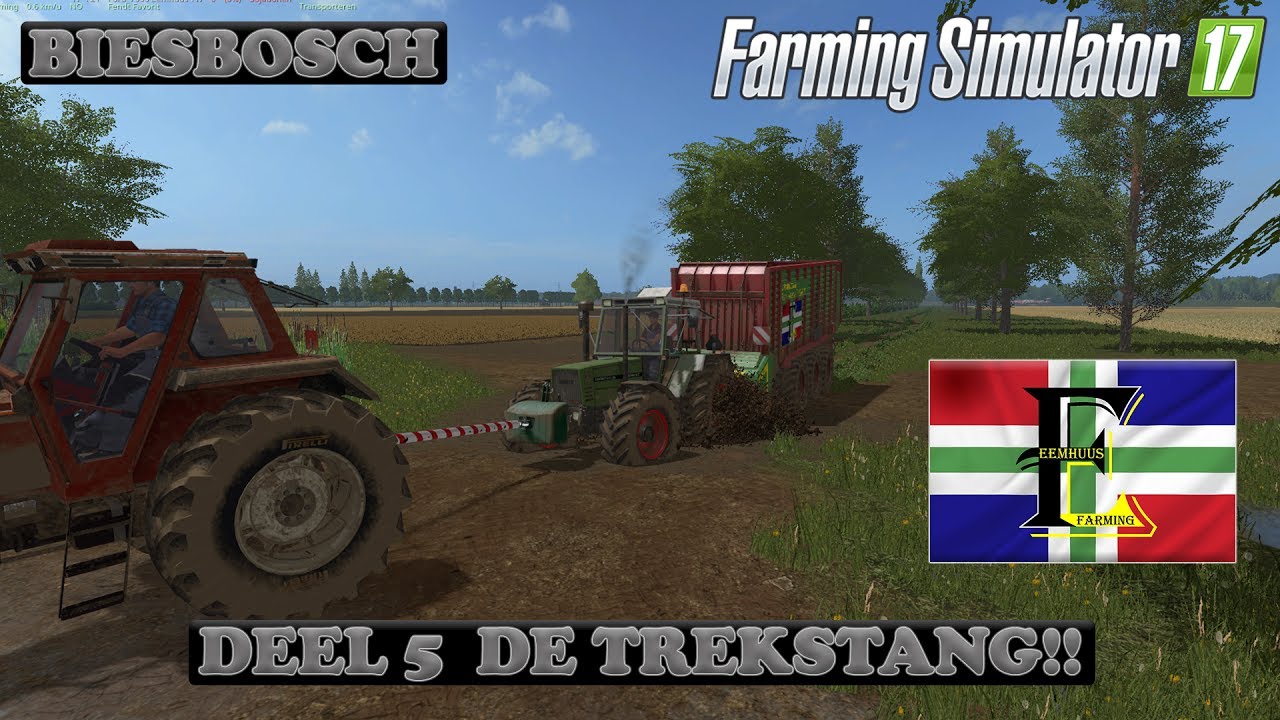 Farming simulator 2017 Biesbosch Deel 5 de Trekstang!! Eemhuus en Ko Sjotten!!