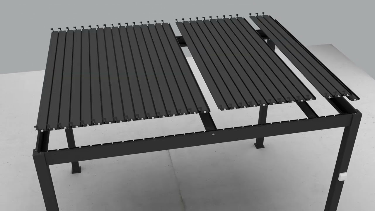 ✅💯👨&zwj;🏭Lamellen Dach aus Aluminium Aufbau