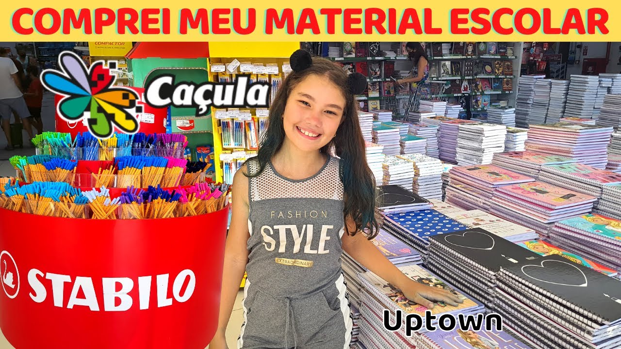 PROMOÇÃO DE MATERIAL ESCOLAR NA CAÇULA PAPELARIA DO SHOPPING UPTOWN