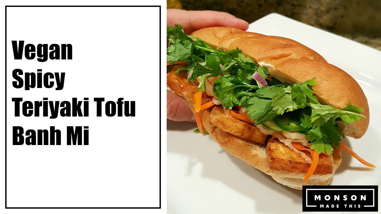 Vegan Tofu Banh Mi with Mushroom Pate and Spicy Teriyaki Tofu