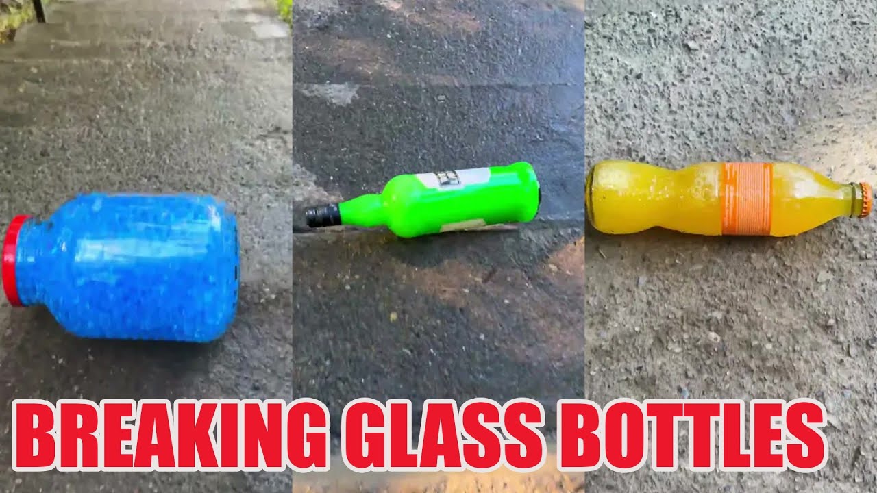 Breaking Glass Bottles and Balloon Drops 🔥 Crushing Crunchy & Soft Things #asmr #satisfying
