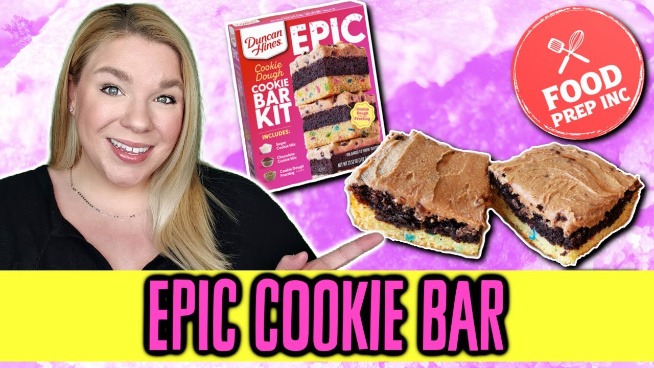 How To Make Duncan Hines Epic Cookie Dough Cookie Bar Kit