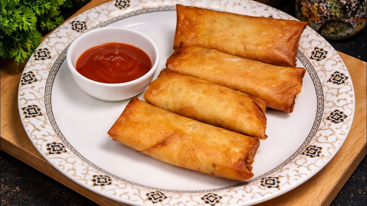Ramzan special ✨️🌙 chicken spring rolls recipe how to make and store chicken spring roll for Ramzan.