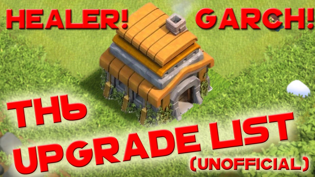Clash of Clans - TH6 Upgrade Order Priority List