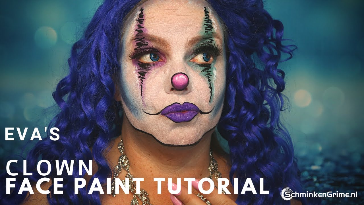 Clown Face Paint Tutorial | SchminkenGrime.nl
