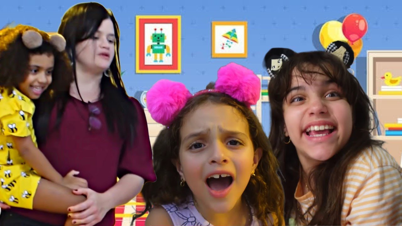 Marina e Elisa viraram babá por um dia de Mia