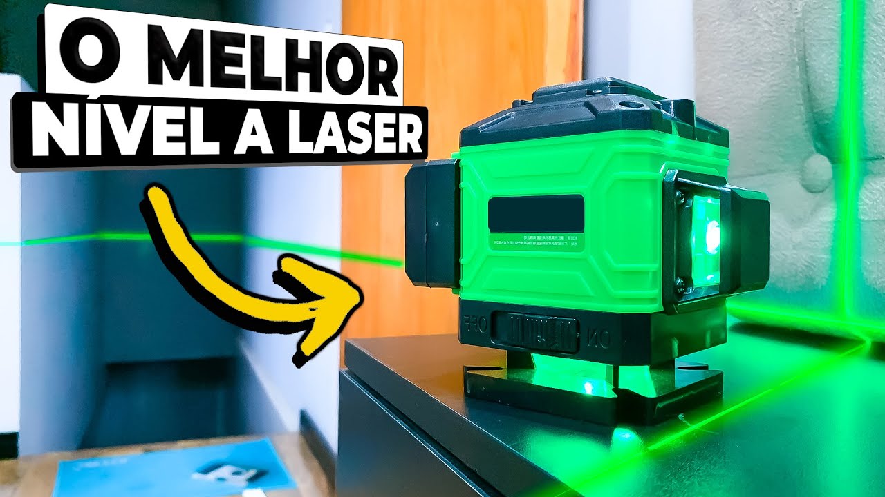 Nível a laser LINHA VERDE recarregável | 2 baterias | Como usar nível a laser verde