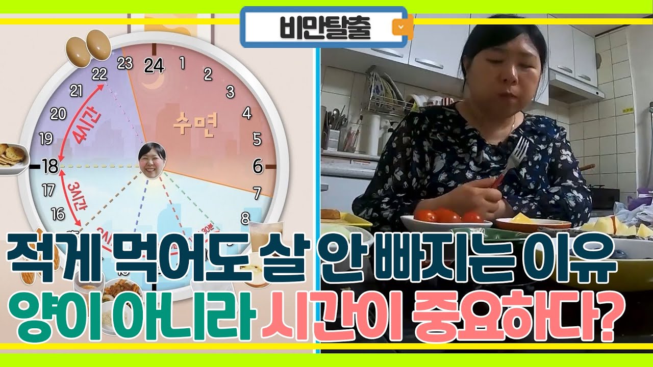 살 안 빠지는 이유는 양이 아니라 시간에 있다?