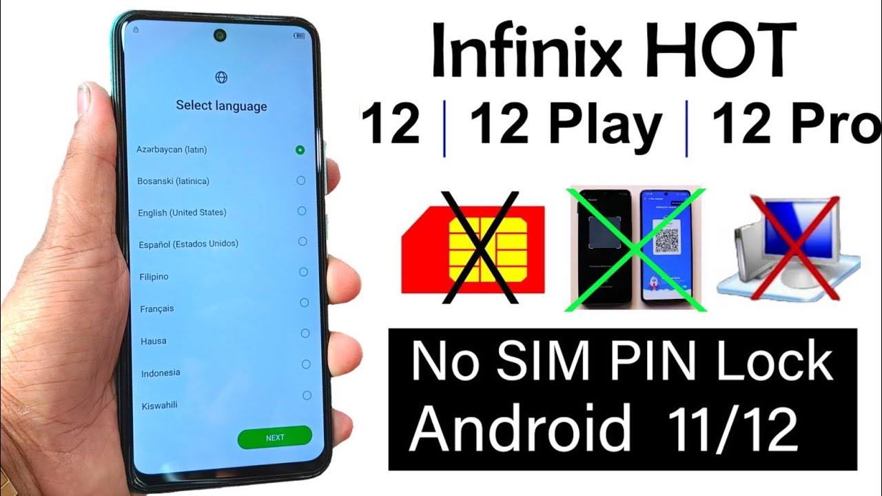 Infinix HOT 12 /12 Play /12 Pro || Android 11.12 FRP BYPASS | 