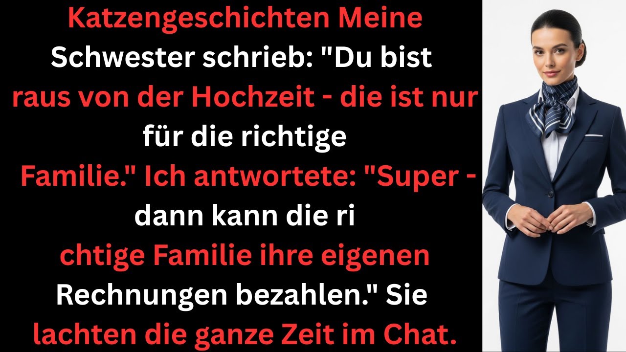 Meine Schwester schrieb: Du bist nicht zur Hochzeit eingeladen – nur echte Familie. Meine Antwort…