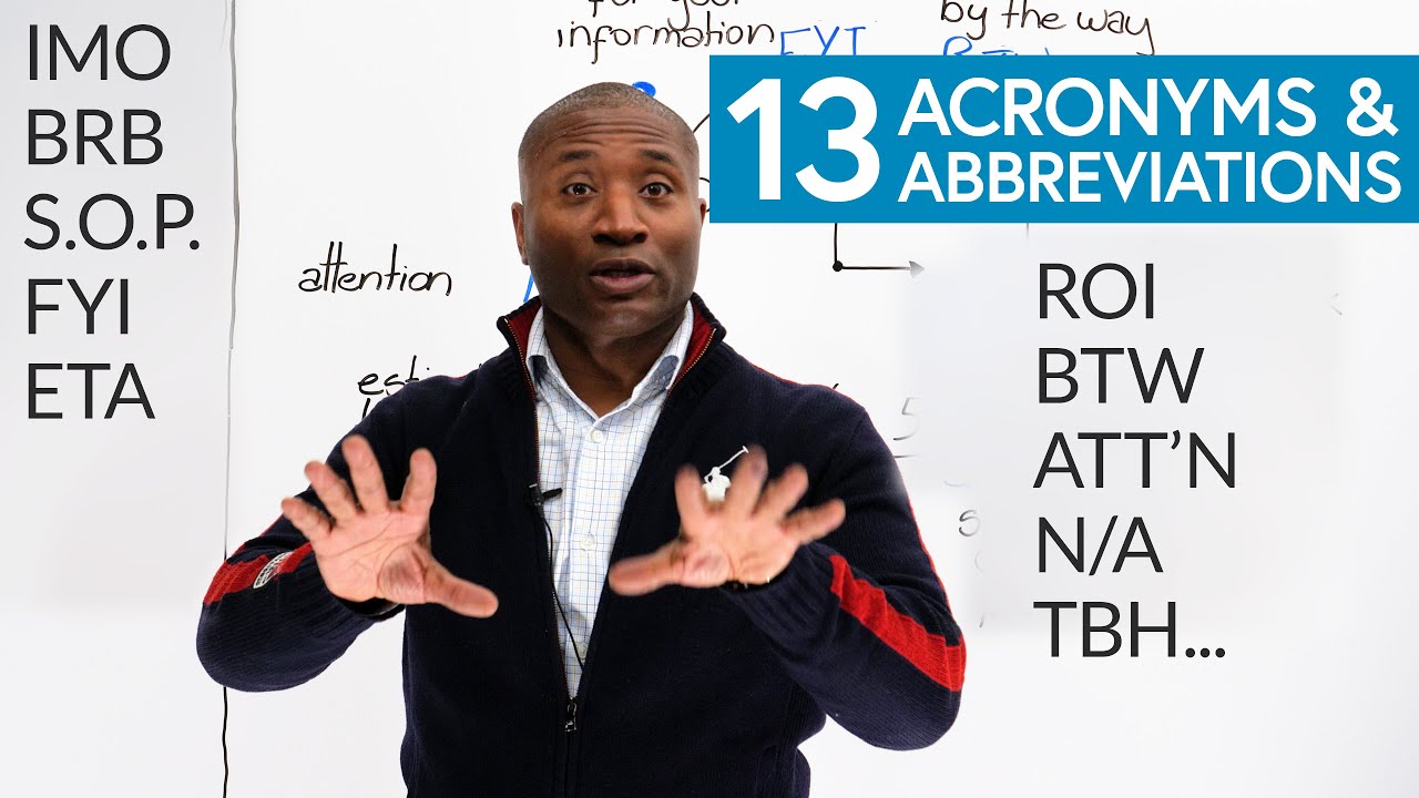 13 Common ACRONYMS & ABBREVIATIONS in English