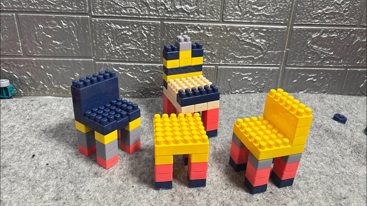 Building Block Diy Chair and Table / Satisfying Block / ASMR Lego #asmr #buildingblocks #legoblocks 
