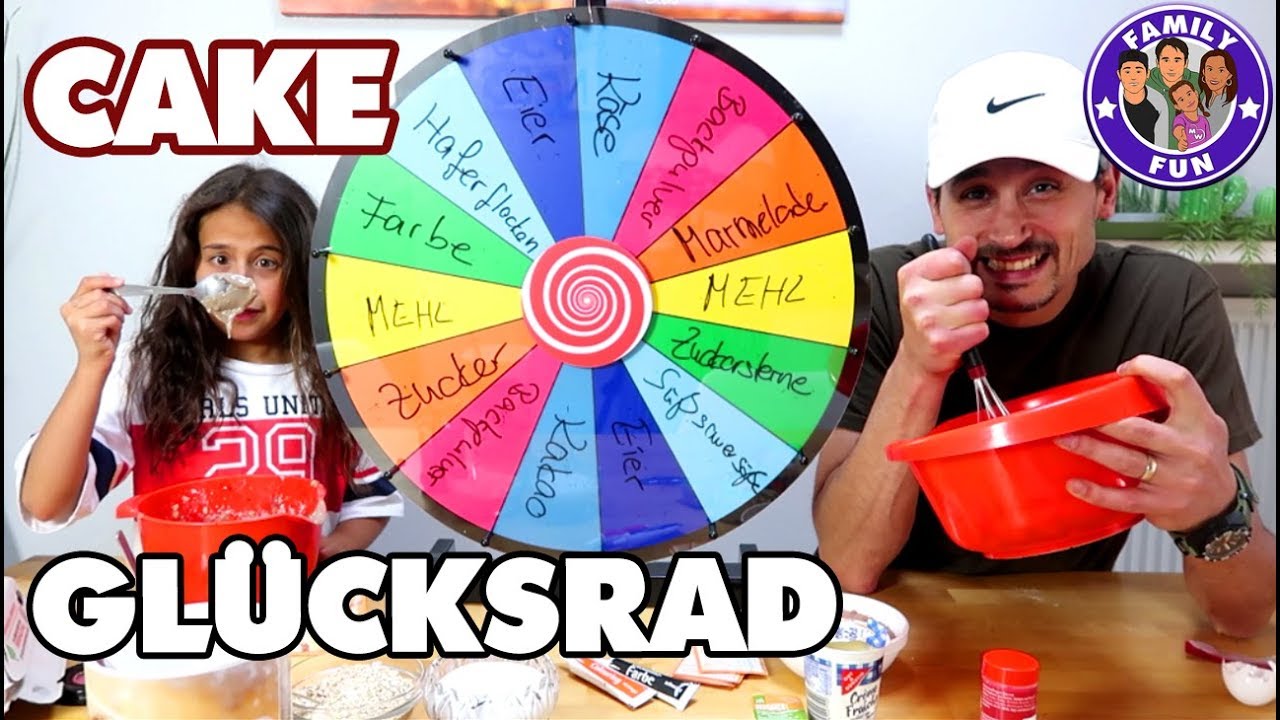 GLÜCKSRAD KUCHEN Challenge - MYSTERY WHEEL OF CAKE - Family Fun