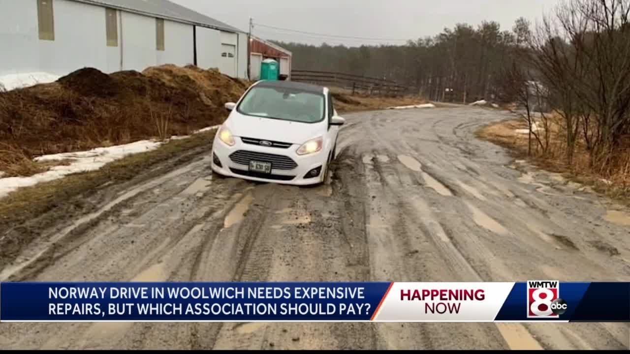 Neighbors battling over who should pay $20,000 to fix private road