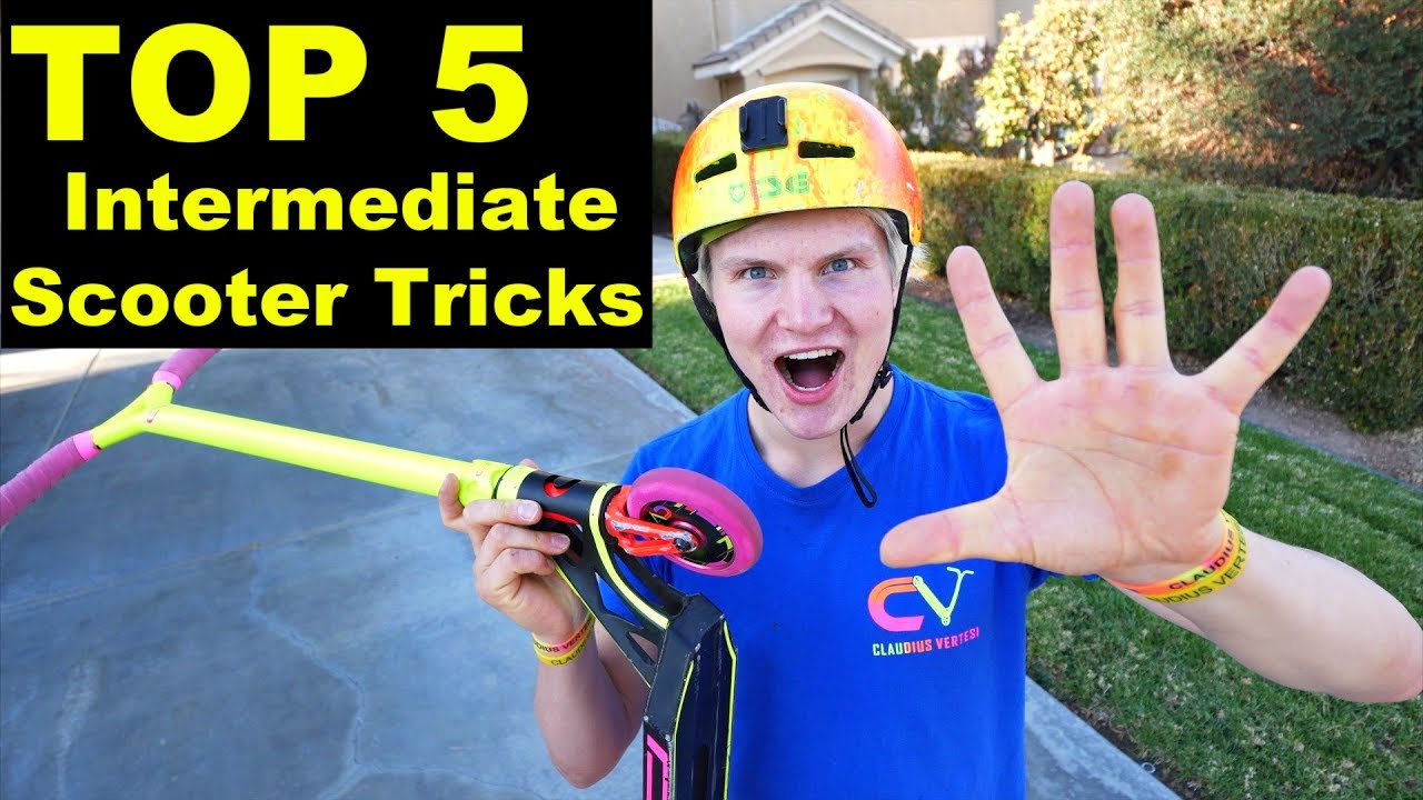 TOP 5 INTERMEDIATE SCOOTER TRICKS!