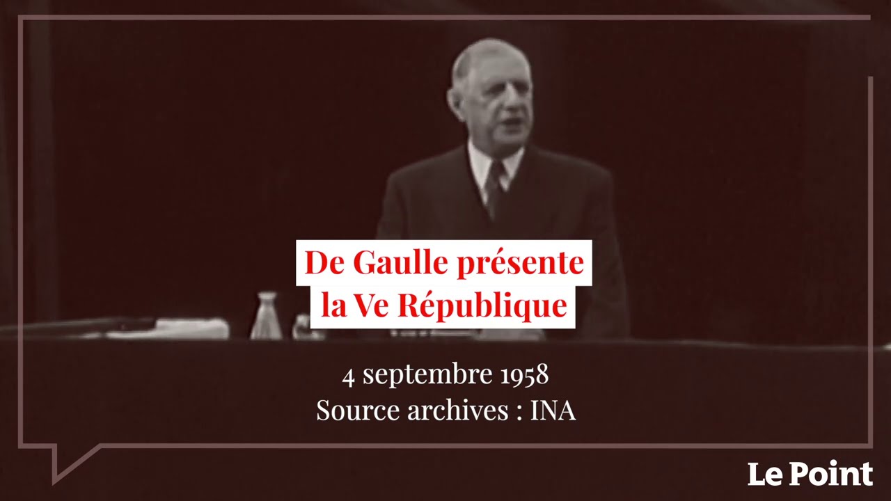 Septembre 1958 : de Gaulle présente la Ve République