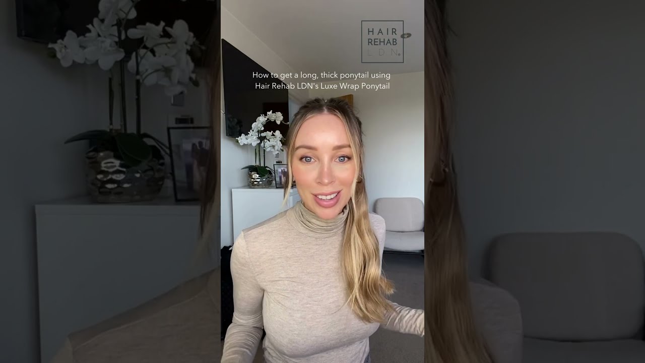 Achieve a Full and Thick Ponytail with Hair Rehab London Human Hair Clip-on Ponytail | Tutorial