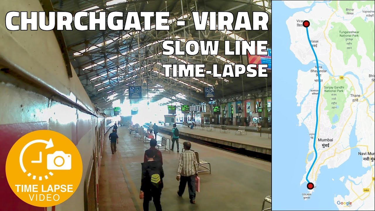 Churchgate to Virar Slow Line Full Uncut Journey Time Lapse | 0.5 Sec Time Lapse - Procus Rush