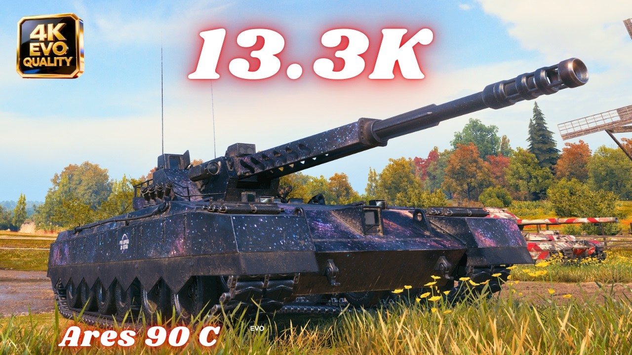 Ares 90 C  13.3K Damage 5 Kills World of Tanks #wot