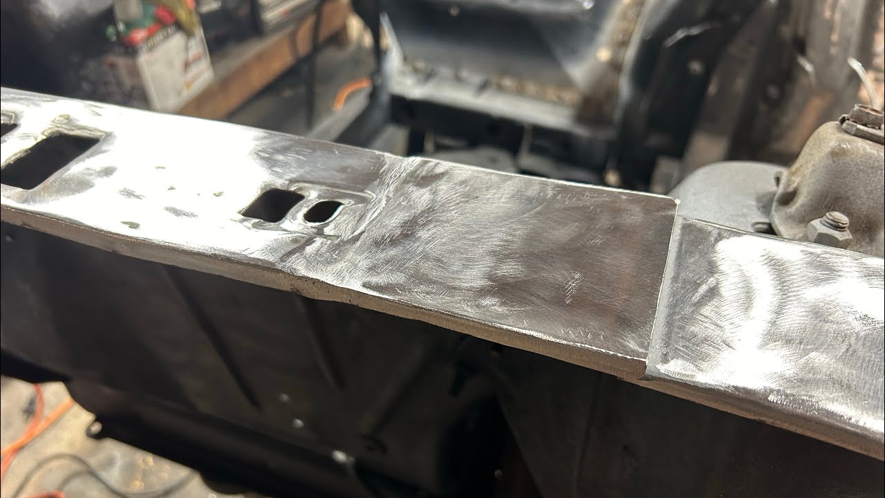 1970 Ford Mustang rust repair on fender aprons
