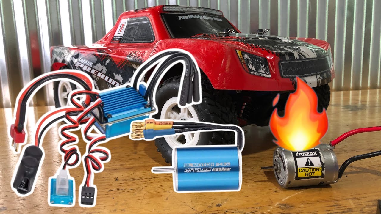 Latrax Prerunner GoolRC 4800KV Brushless Motor and ESC Upgrade -  Burned Out Brushed Motor Replace
