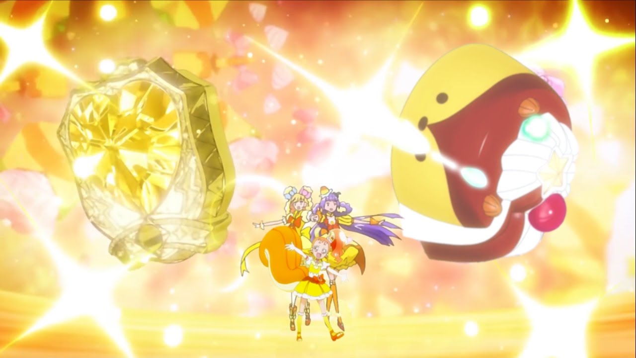 Cure Custard ☆ Cure Miracle & Cure Magical ☆ Group Transformation (Topaz)