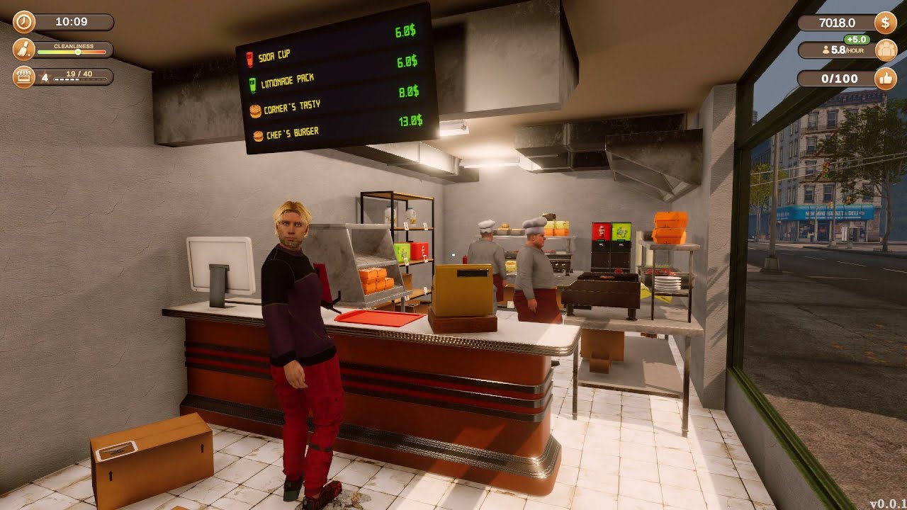 🍔 Corner Kitchen Fast Food Simulator P2🍔  (New Simulation Game 2024)