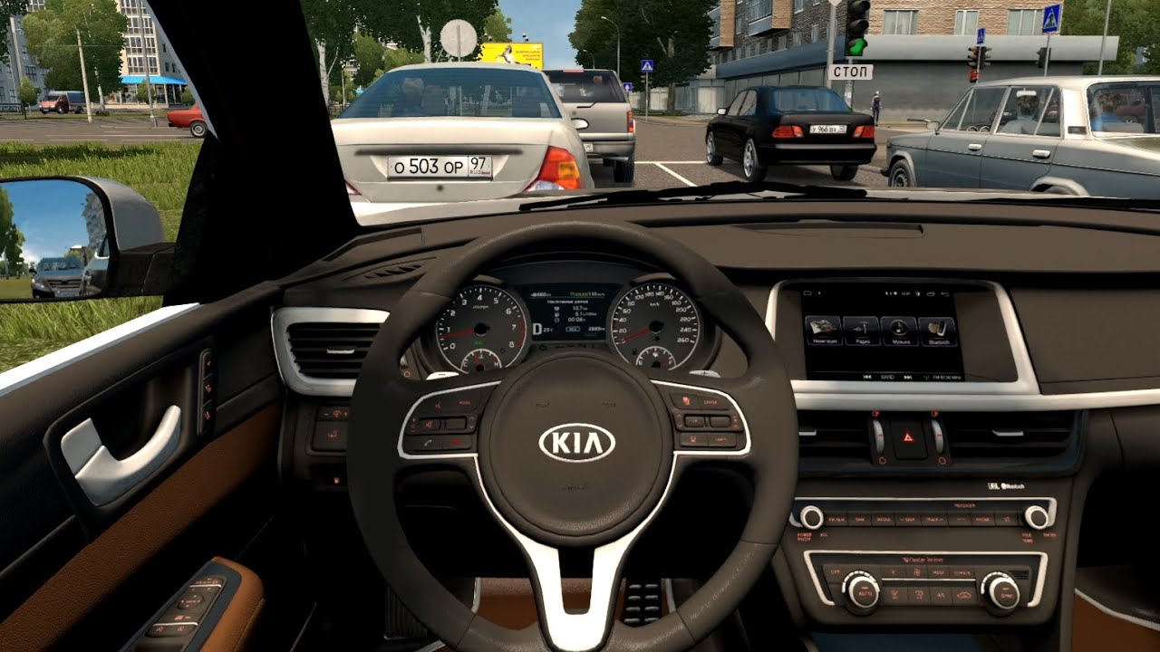 2016 KIA Optima GT - City Car Driving | Steering wheel gameplay