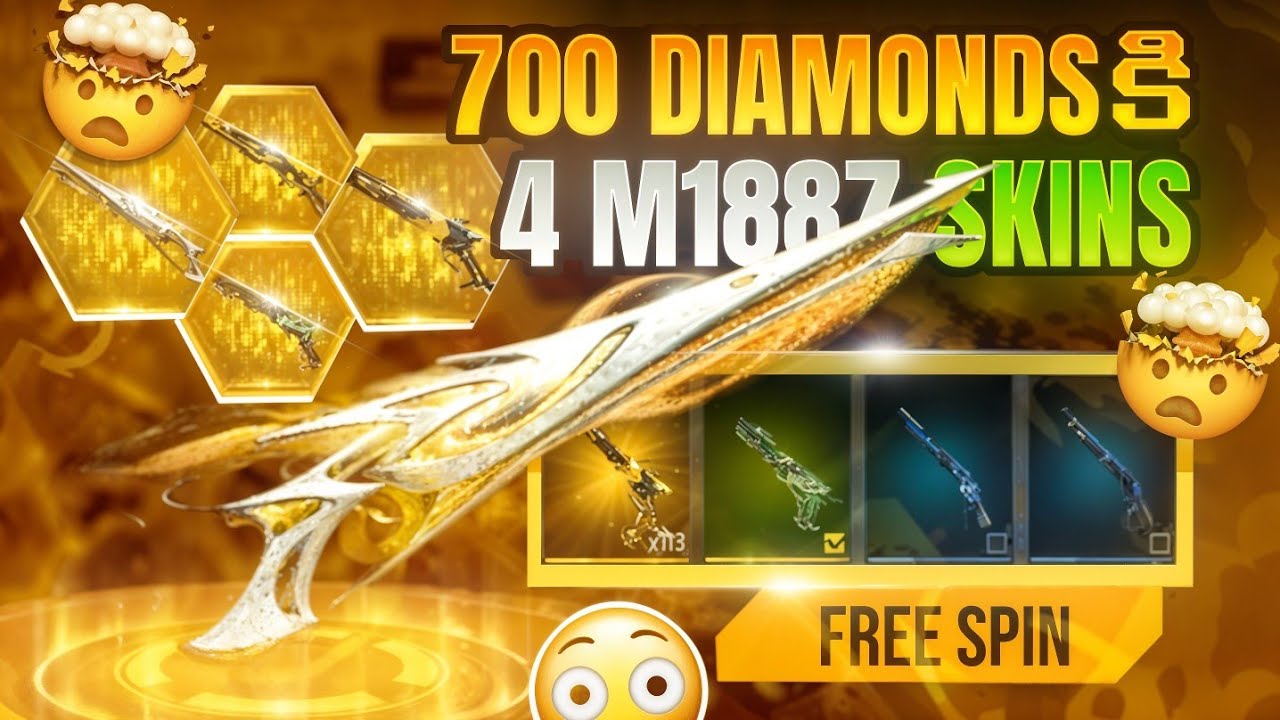 4 Shotgun Skins in just 700 Diamonds 🤯 | New  M1887 Ring Event 😱 | FreeFire in Telugu 
