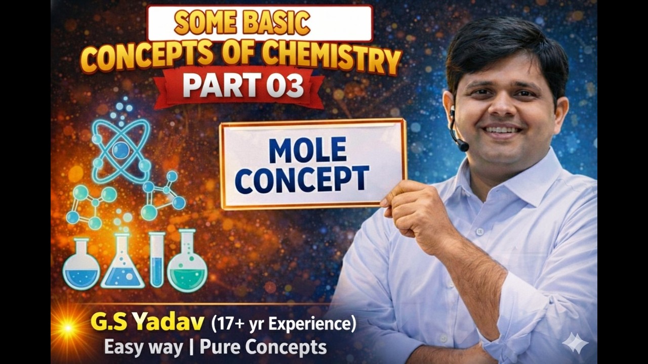 Some Basic Concepts of Chemistry -03 || Avogadrovs No. || Calculation of moles || Use of NA ||