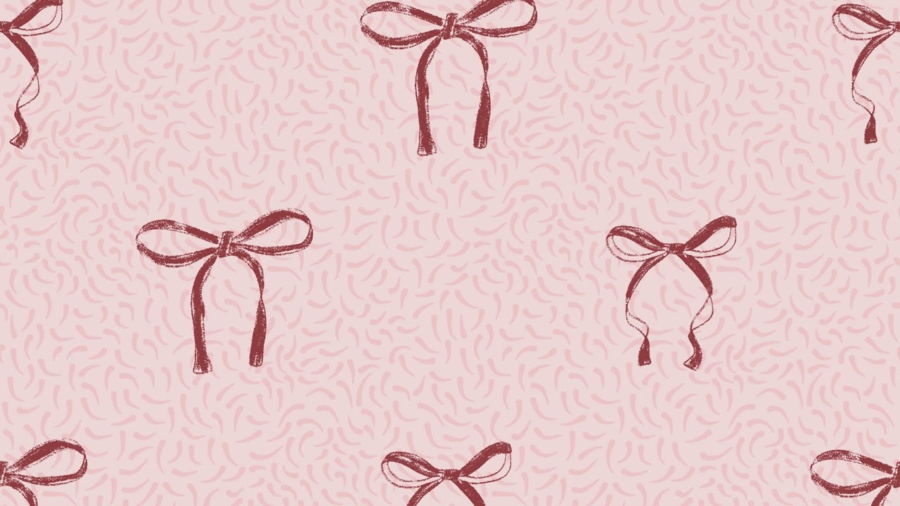 🎀 Pink Bow Wallpaper | 1 Hour Aesthetic Loop | Soft Screen Ambience (No Music)