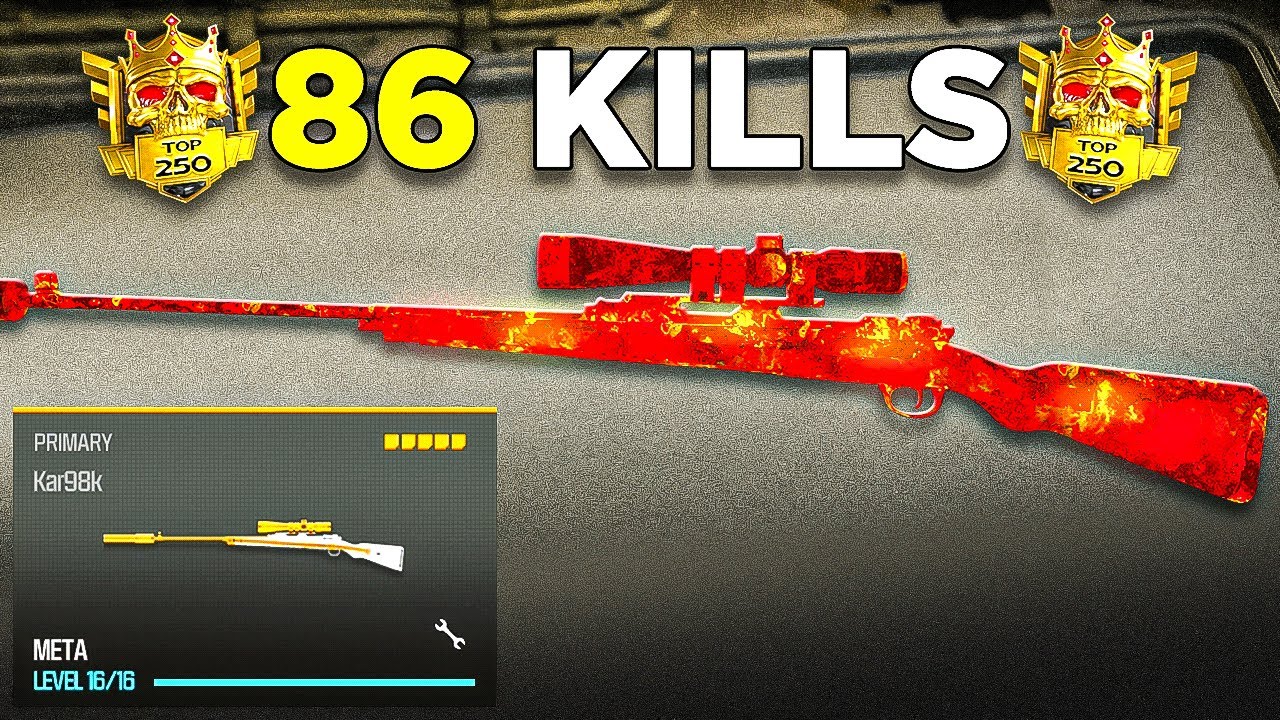 86 Kills with *NEW* ONE SHOT Sniper Loadout in Warzone!😳 ( Best Kar 98 Class Setup ) - MW3