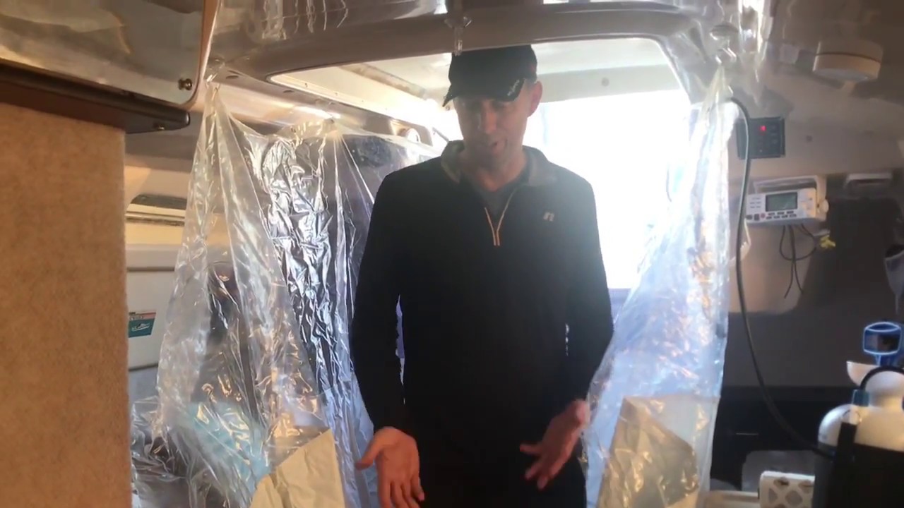 Temporary Stand-up Shower on Trailerable Boat