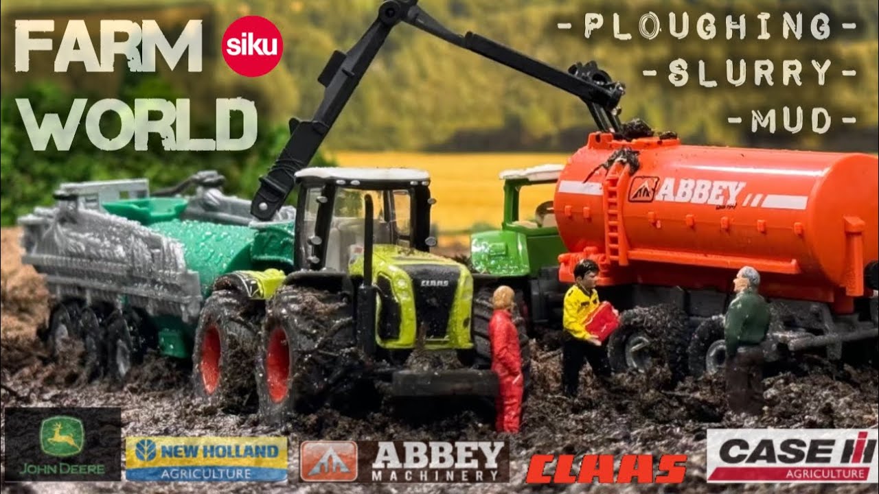 SIKU FARMING | Вспашка | Навоз | Грязь | Литье под давлением с покадровой анимацией | 1/87 | Трак...