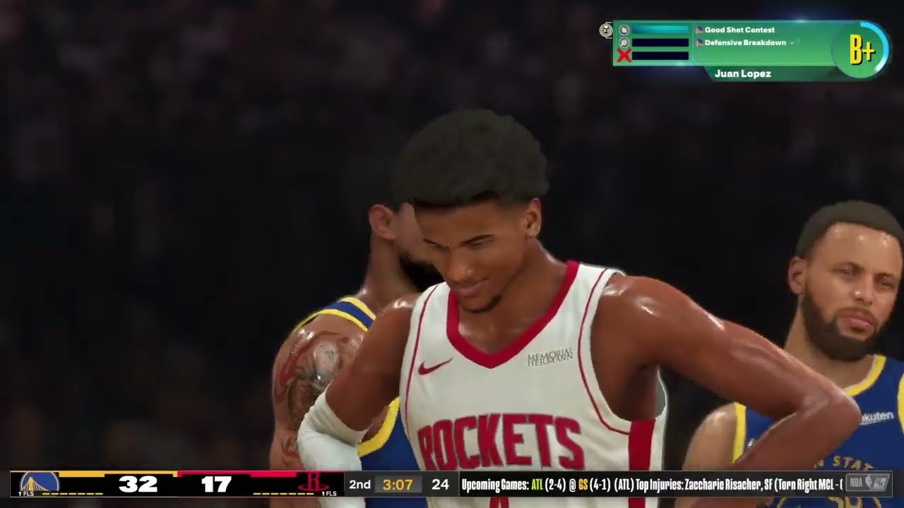 NBA2K25 WARRIORS vs. ROCKETS GAMEPLAY
