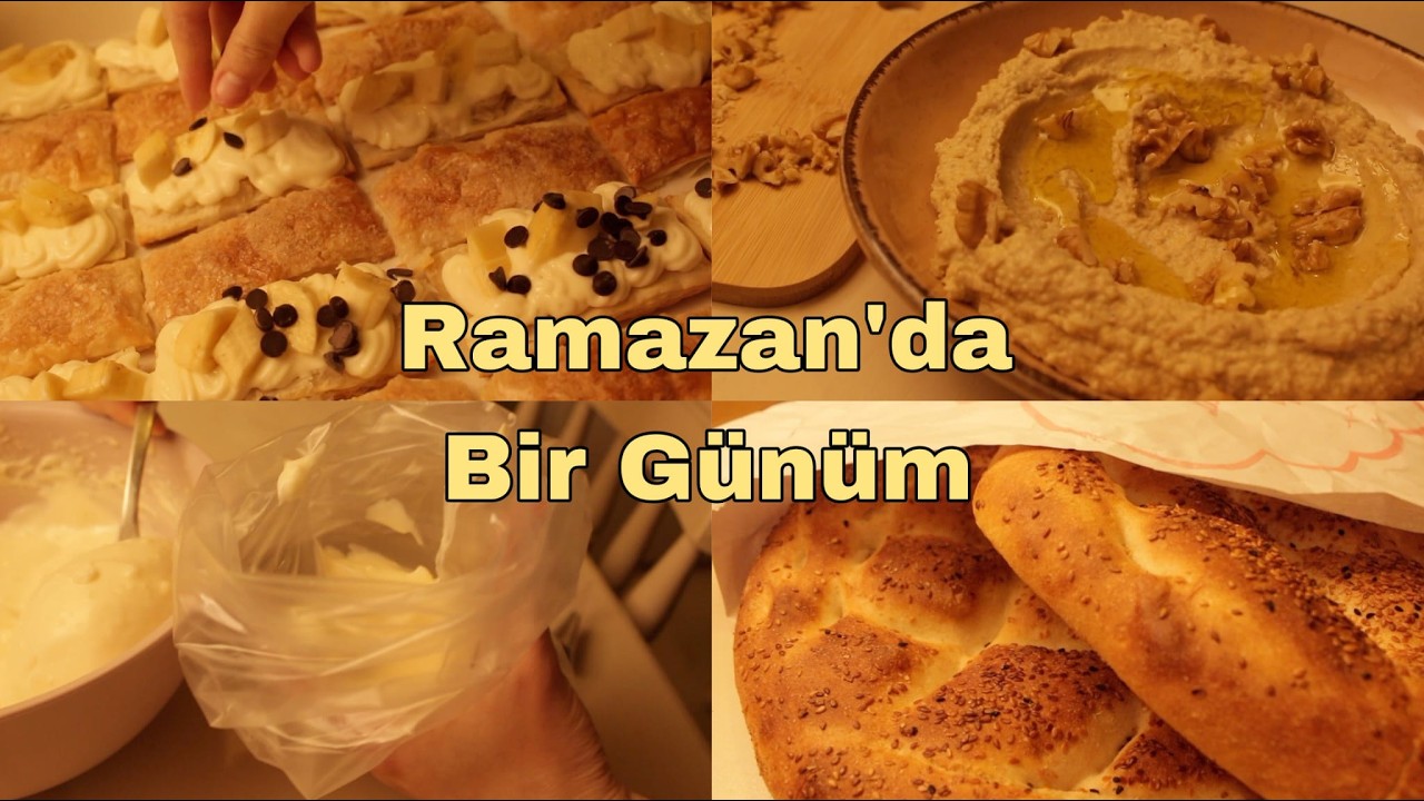 Evde Ramazan'ın Bir Günü 🌙🤍 Sessiz Vlog 🧸 (Humus, Milföy Pasta, İftar Sonrası)
