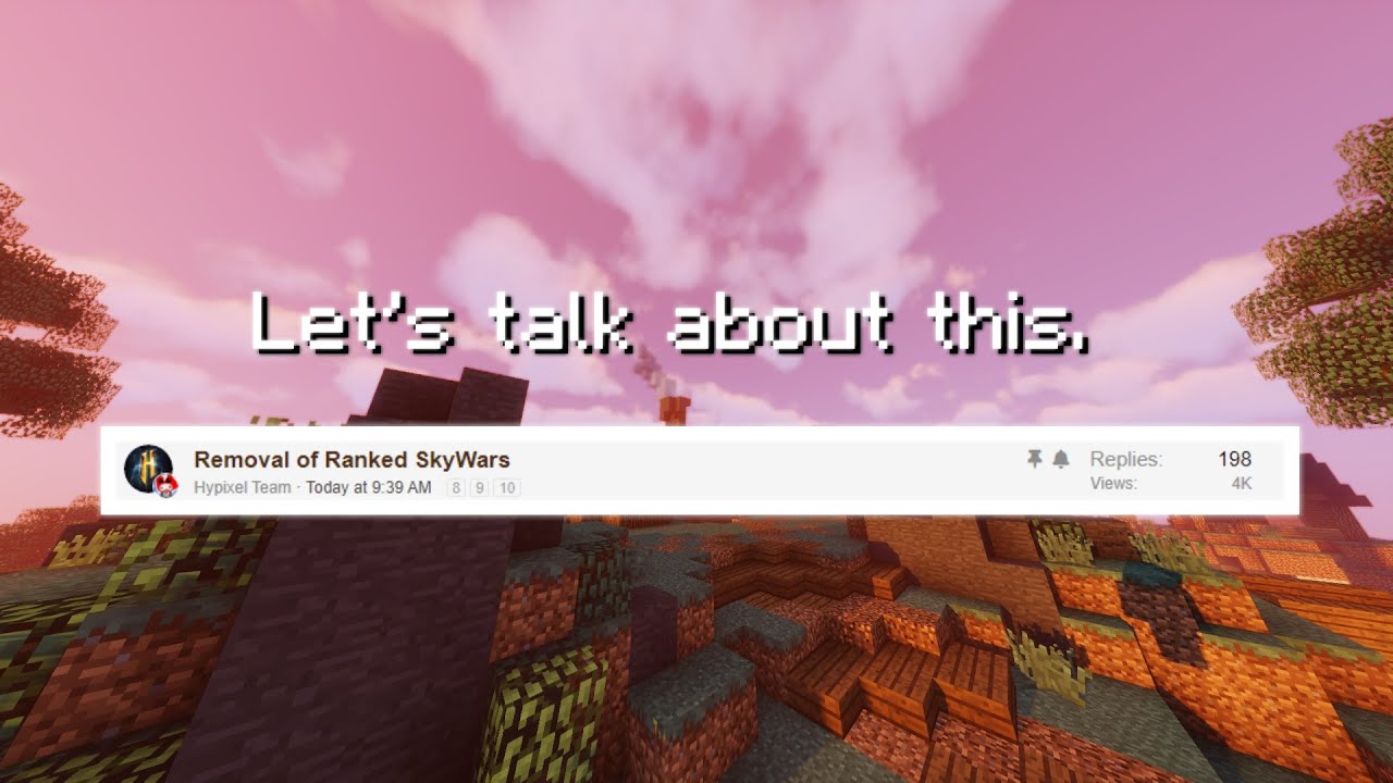 Removing Ranked Skywars signifies a much bigger issue for Hypixel.