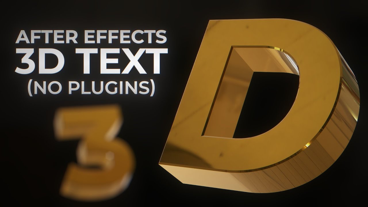 Как создать анимированный 3D-текст в After Effects (без плагинов)