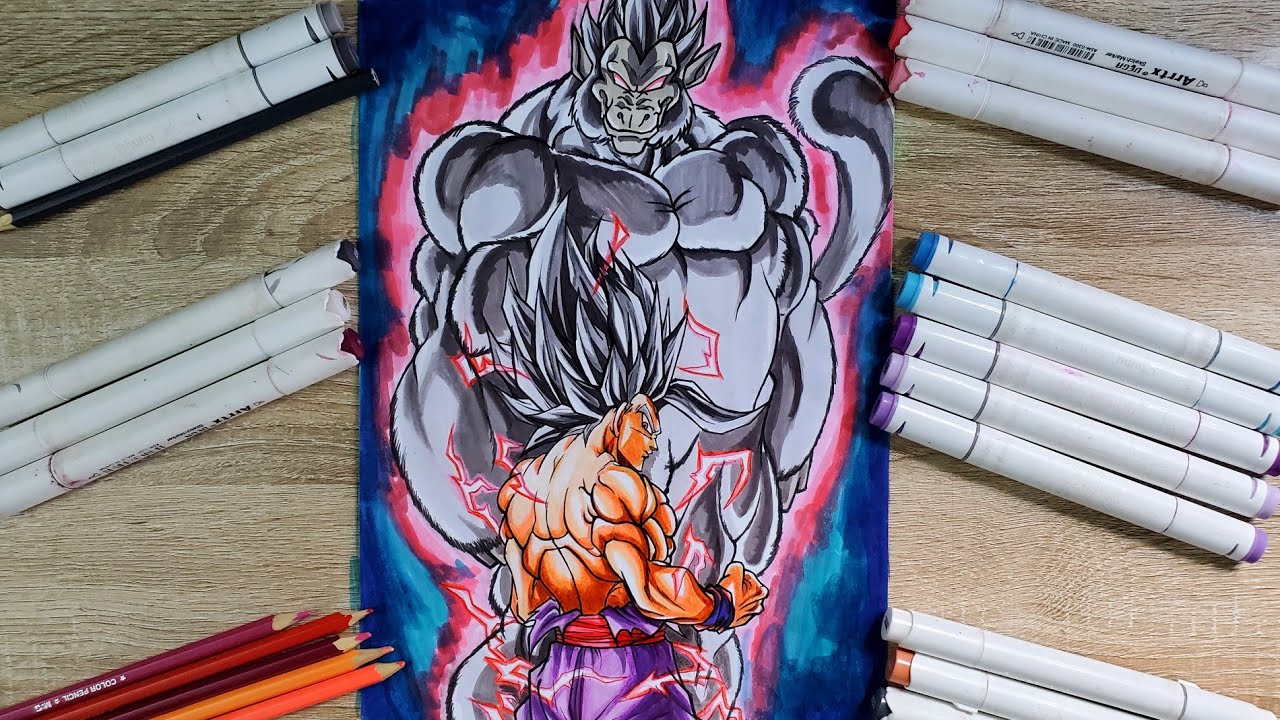 How to Draw BEAST Gohan With Great Ape Oozaru🤯