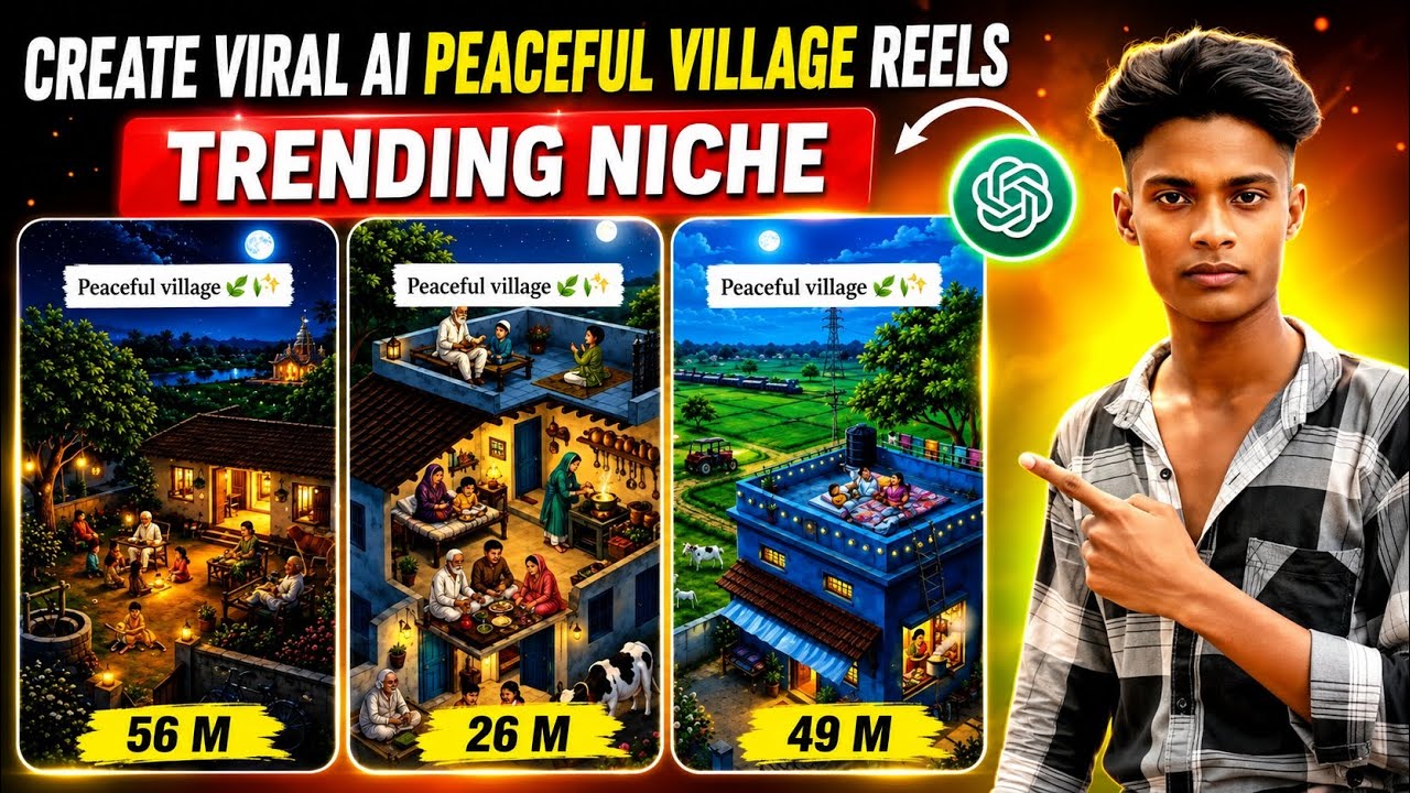 Create Viral Peaceful Village Reels Video | Flow Ai Se Viral Reels Video Kaise Banaye