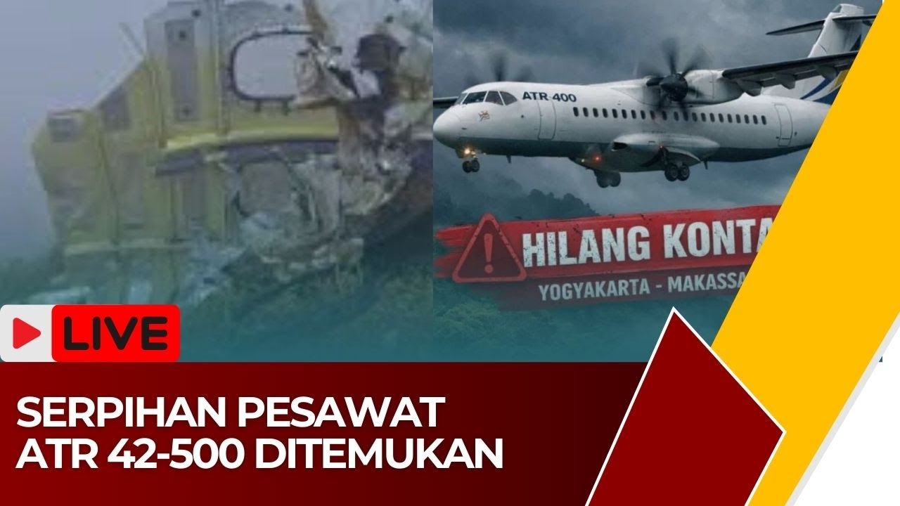 Badan dan Ekor Pesawat ATR 42-500 Berhasil Ditemukan