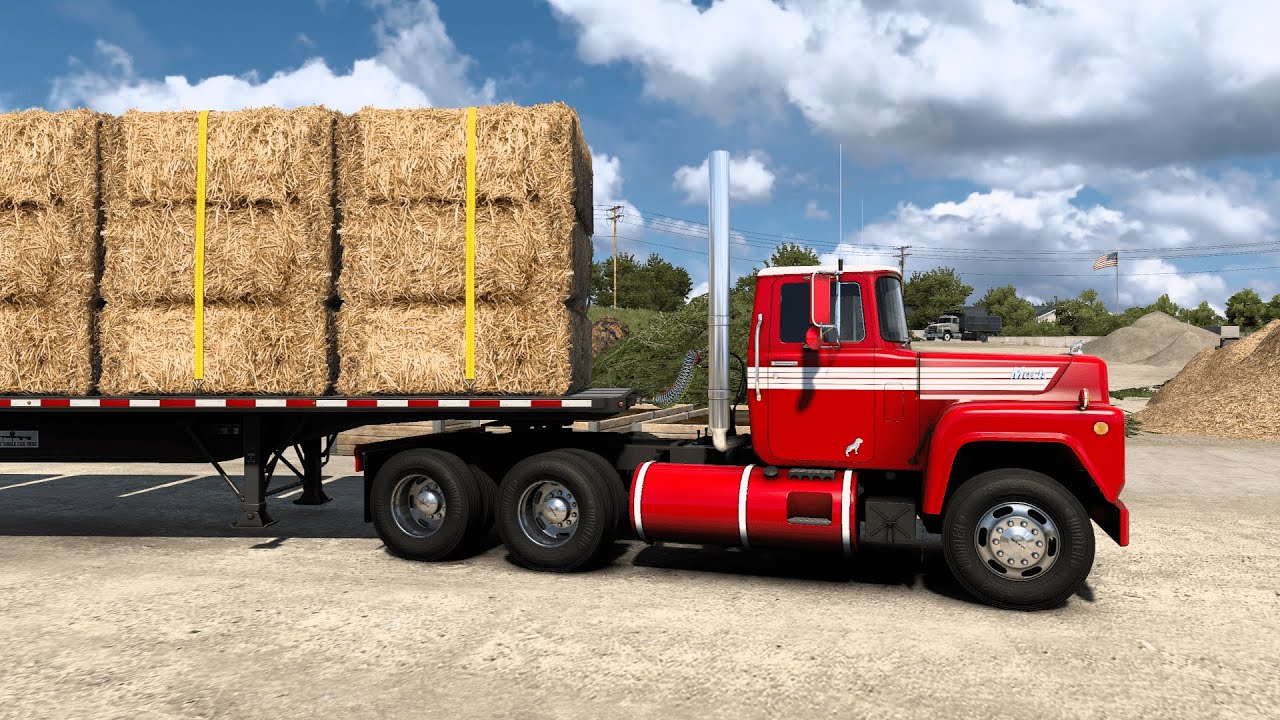 Transportando feno com um Mack - ATS Especiais (G29)