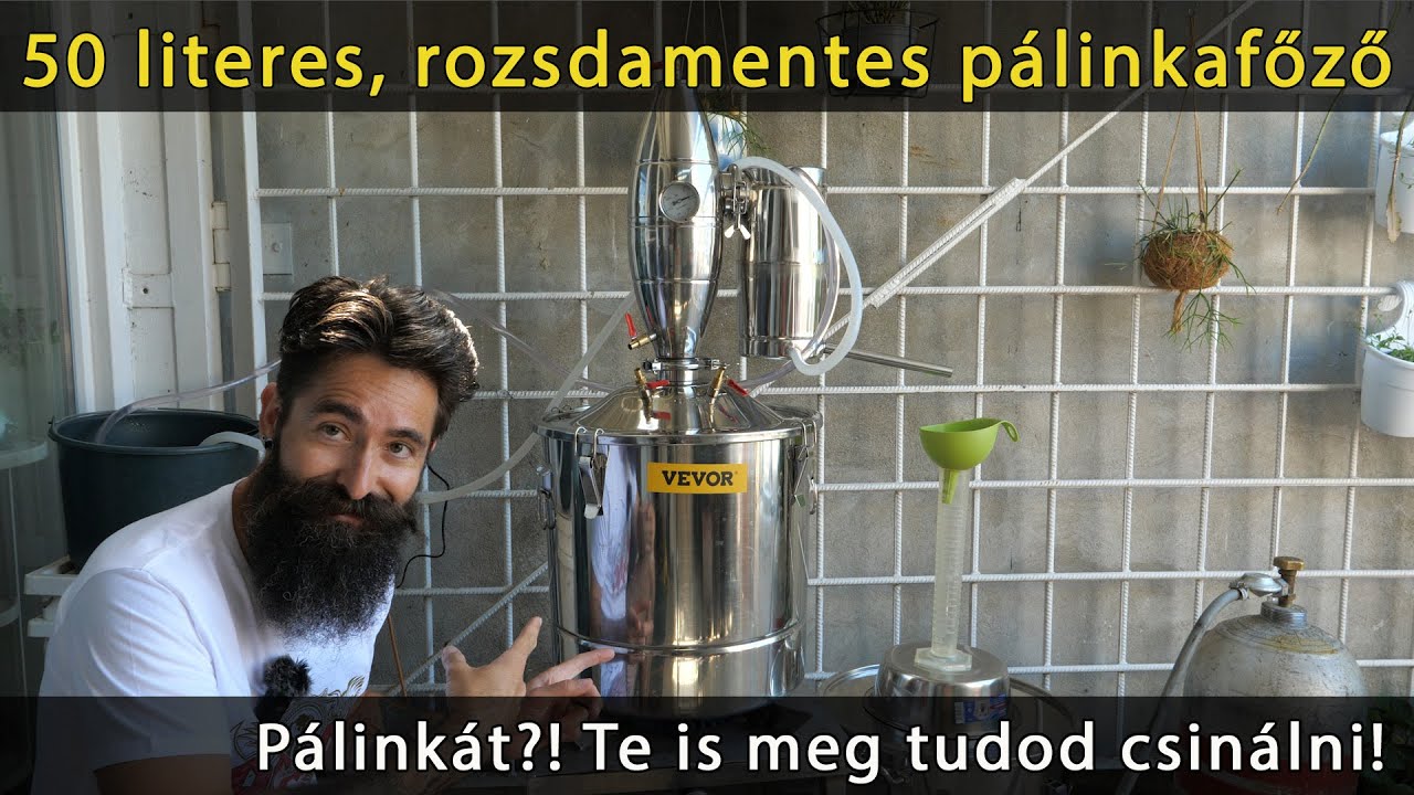 Pálinkafőzés 0. rész - 50 literes rozsdamentes acél pálinkafőző a Vevor-tól